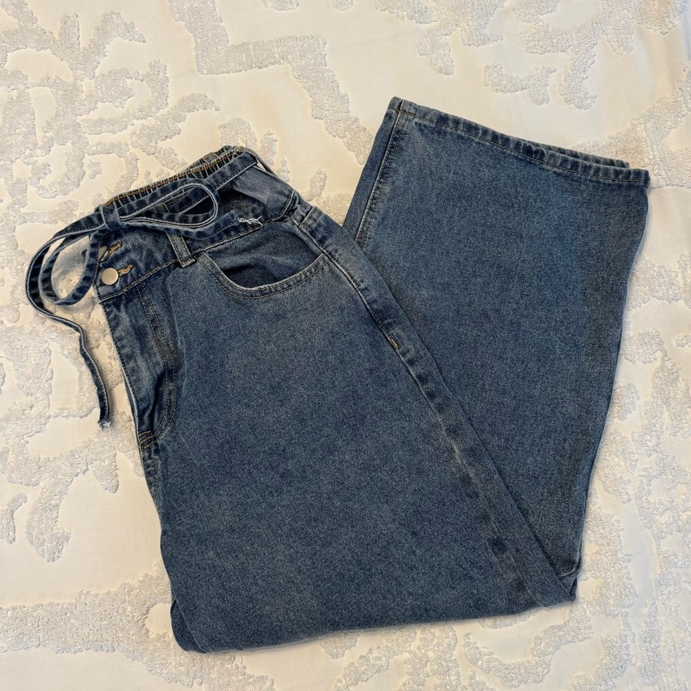 Polagram Denim Wide Leg Pant